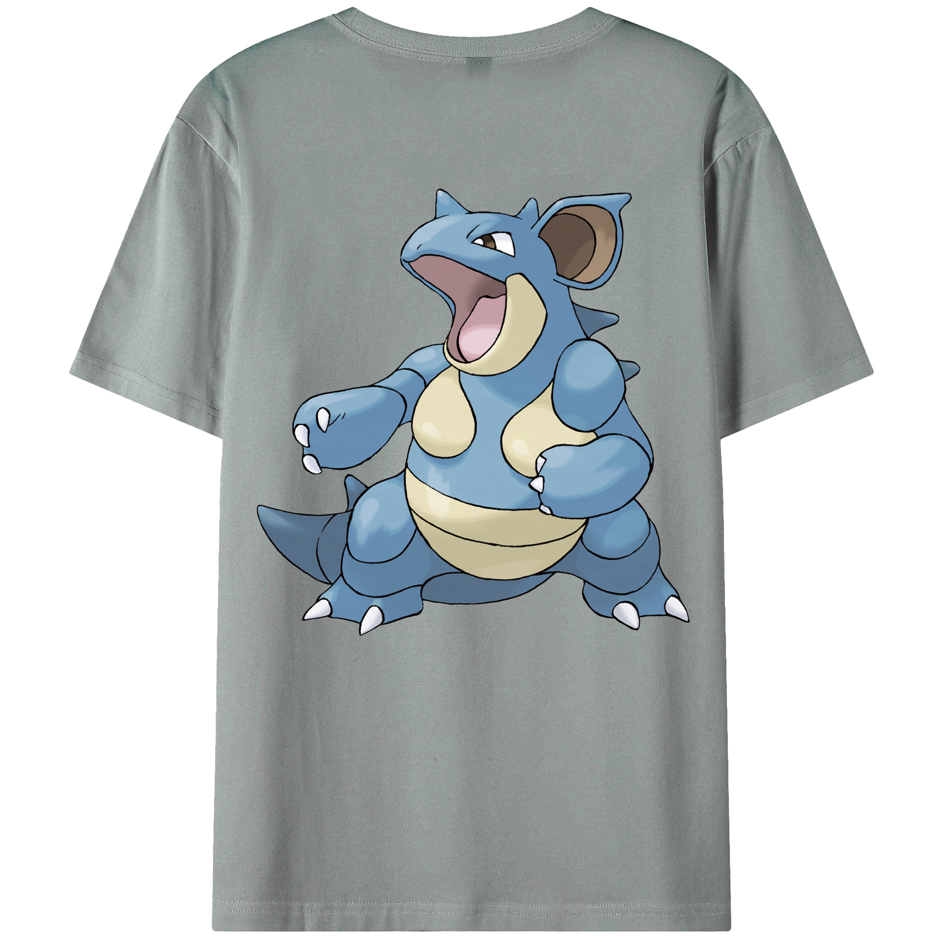（画像用） ポケットモンスター Pokémon 綿100％ メンズ半袖Tシャツ（バックプリント） 通気性